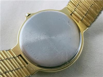Longines QWR Watch Quartz Men's Gold Dial Swiss Made Round