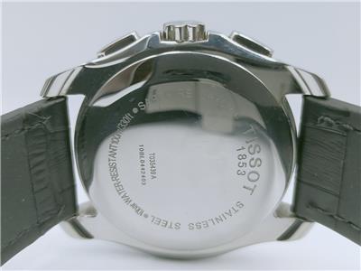 Auth Tissot Couturier GMT T035439A Black Steel Quartz Men 44mm