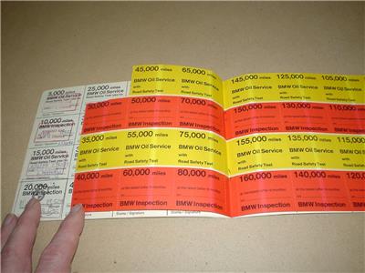 BMW SERVICE BOOK E12 5 SERIES STAMPED 4 TIMES TO 20K Not Owners Handbook Manual | eBay