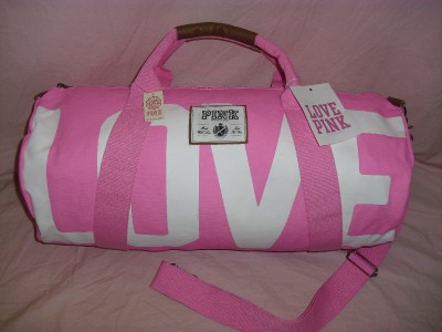 NWT Victoria's Secret LOVE PINK Large Neon DUFFLE Bag SUITCASE Carry On ...