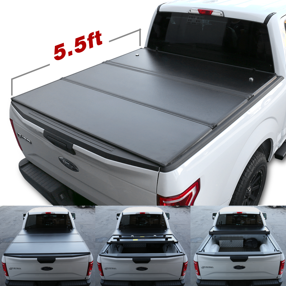 2009-2020 Ford F-150 5.5ft Bed Tonneau Cover Aluminum Hard Tri Fold