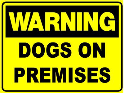 (2 X SIGNS) WARNING DOGS ON PREMISES - 300MM X 225MM - METAL SIGN | eBay
