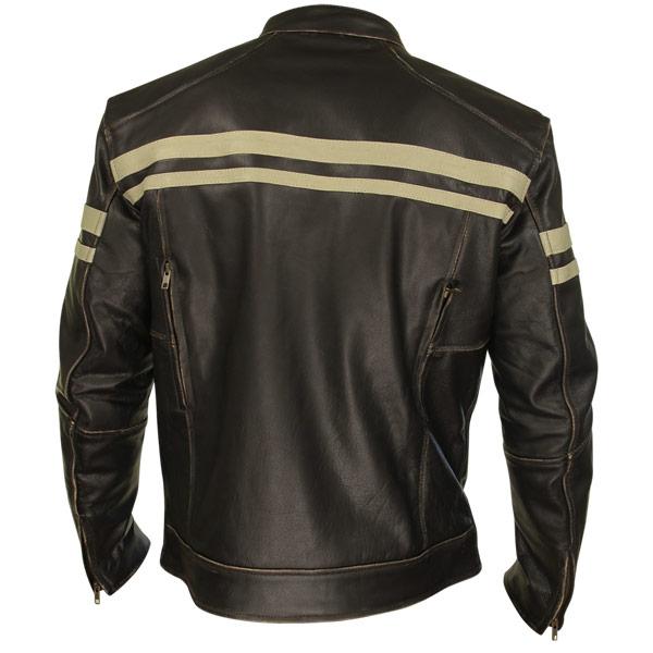 Xelement BXU165250 Men's Brown Leather Cruiser Motorcycle Jacket size ...