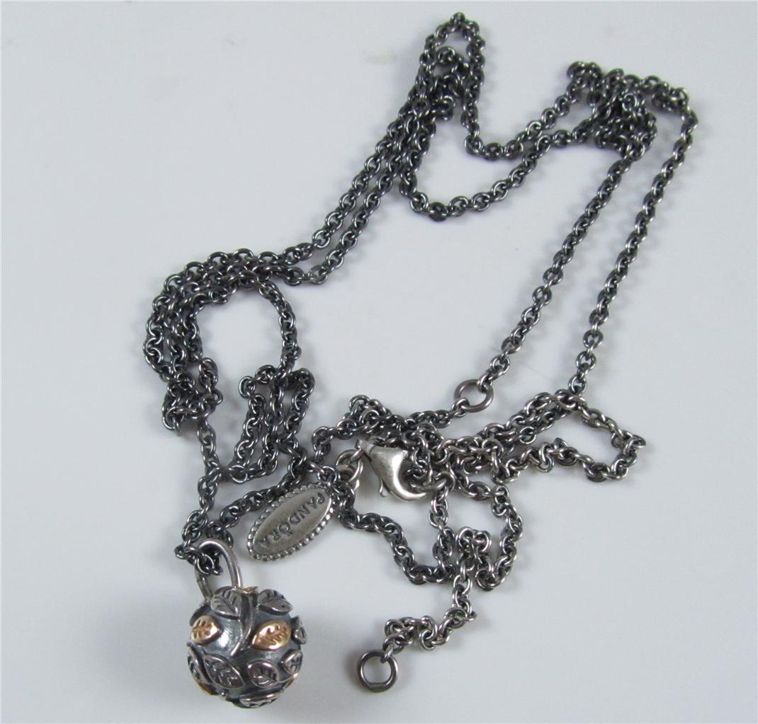 Authentic Genuine Pandora Silver 14K Gold Tree of Life Necklace | eBay