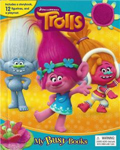 DreamWorks Trolls My Busy Books Story 12 Figurines Play Mat Poppy