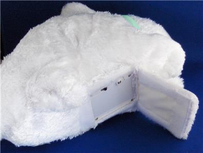 White Soft Easter Bunny Basket Hallmark Batteries NEW Rabbit Somebunny Loves You