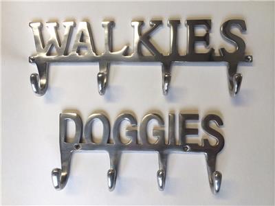 WALKIES DOGGIES DOG PET LEAD LEASH HOLDER WALL RACK HANGER HOOKS