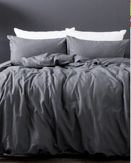 Shabby Paris Chic Charcoal French Grey Linen Queen Doona Duvet Quilt I Have Dreamy Visions Of This Bedding In A French Country Farm Home Or Victorian Coastal On White Chippy Old Iron Bed