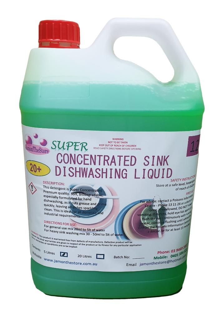 Dishwashing Liquid Detergent Hand Sink Super Concentrated 20+ Premium 5