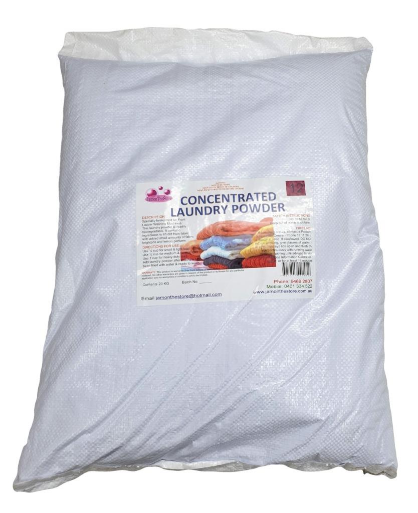 Laundry Powder Concentrated Biodegradable Detergent Top Load 20kg Lemon