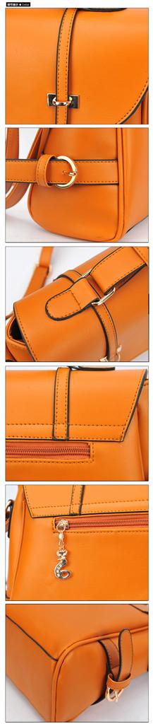 BB001 Womens Buckles Messenger Briefcases Hobo Bag Shoulder Bag orange ...