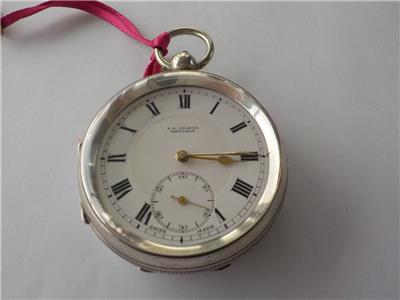 J.G Graves Sheffield Silver Pocket Watch Swiss Made Good Working Order ...