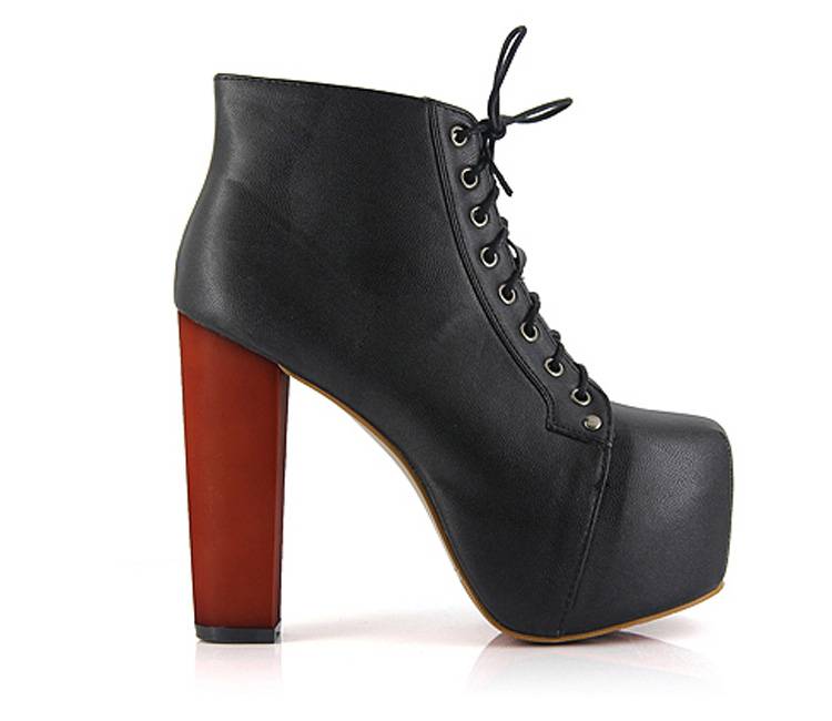 Freeship 4 Color Women Lita platforms Punk high heels boots Lace Up ...