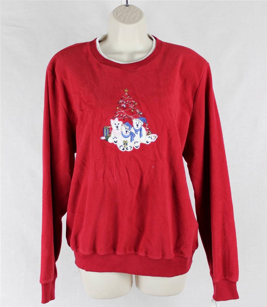Alfred Dunner Women's Holiday Sweater Shirt 8472 Red Size s or L Retail ...