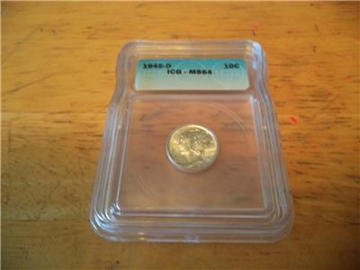 10 SLABBED MERCURY DIMES  ALL BU