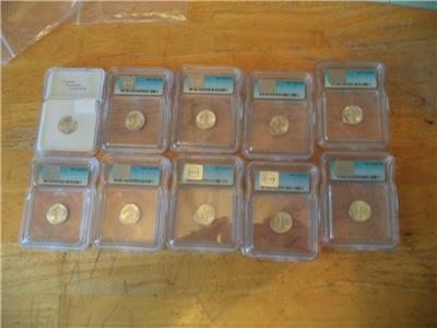 10 SLABBED MERCURY DIMES  ALL BU