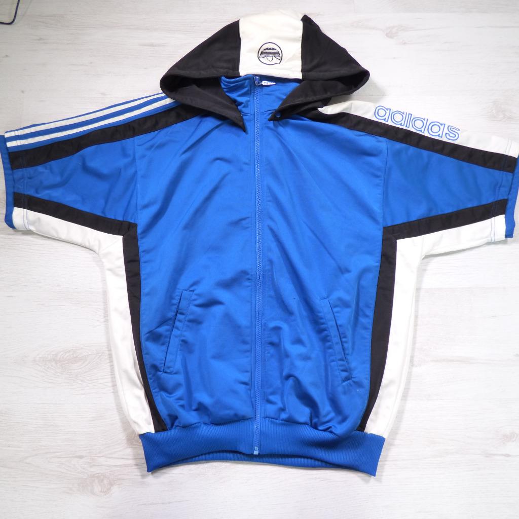 ADIDAS Vintage 1990's BLUE Retro Polyester Tracksuit Top Jacket D6 ...