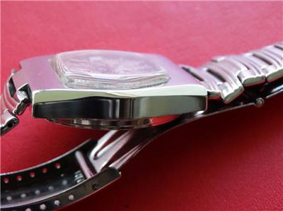 VINTAGE MEN'S RADO SILVER SABRE AUTOMATIC GRAY DAY DATE