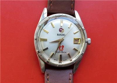 SALE【希少品】RADO Purple Horse 縦型デイデイト 自動巻 VINTAGE MEN'S RADO PURPLE HORSE AUTOMATIC DATE 34.5MM SERVICED