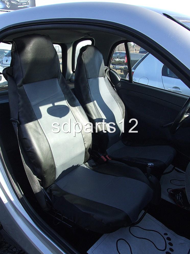 Accoudoir Simili Cuir Pour Smart Fortwo 2007- - Noir Avec Rangement