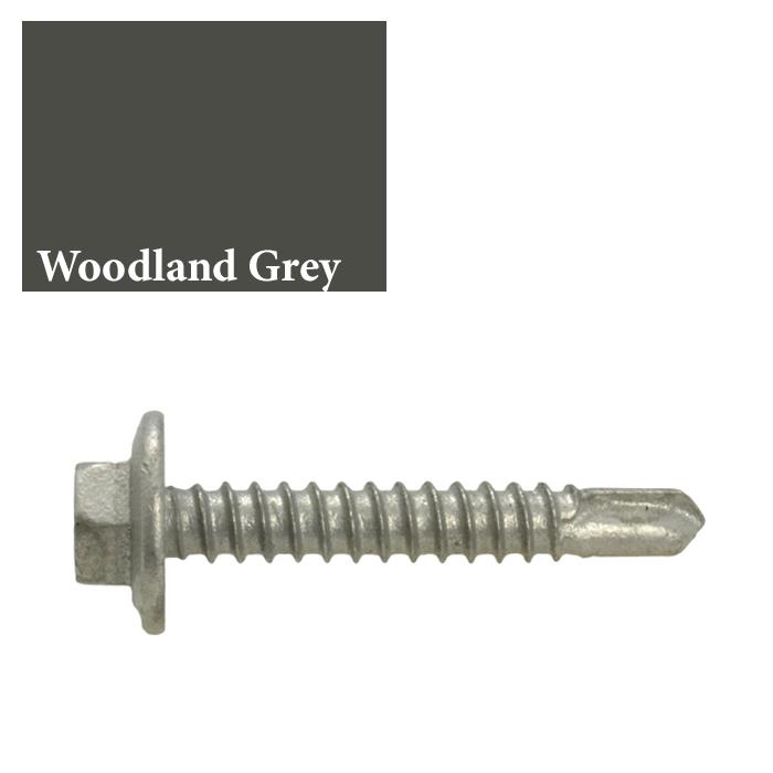 WOODLAND GREY SLATE GREY Hex 12g14 x 20mm Metal Self Drilling Screw Colorbond eBay
