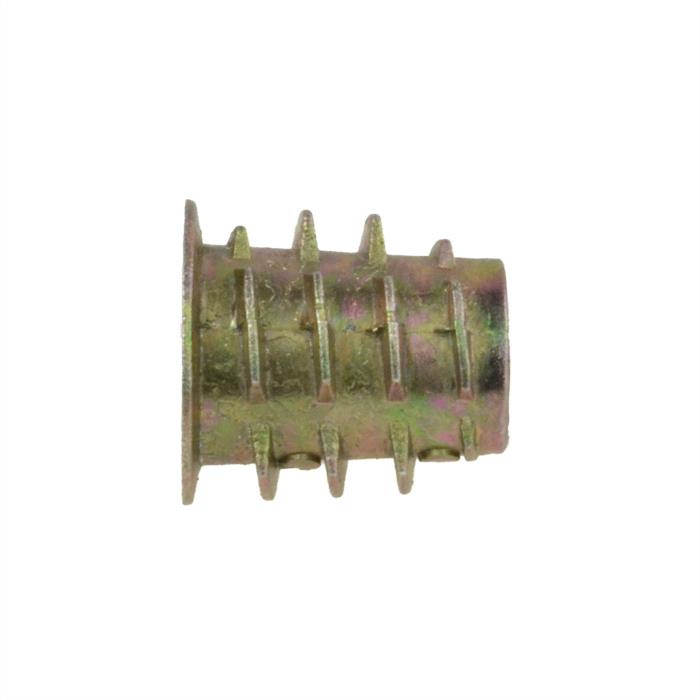 thumbnail interactive-video image 1 of 10x M6 25mm Threaded Flange Inserts – Timber Wood – Zinc Steel Alloy – Hesheng 1 of 5