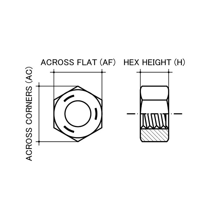 M12 x 1.75p Metric Coarse Galvanised Class 8 Hex Structural Nut High Tensile K0 AS12522016