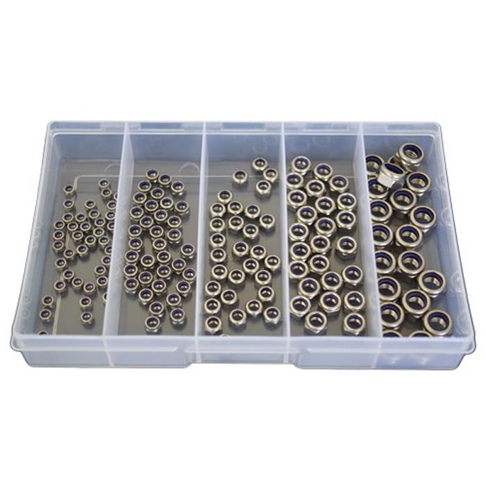 600 ASSORTED A2 STAINLESS STEEL NYLOC INSERT NUTS KIT M3 M4 M5 M6 M8 M10 DIN985