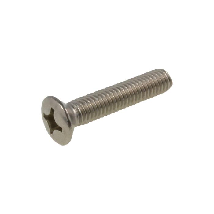 M6x30mm 316 Stainless Steel Countersunk Phillips Machine Screws Fasteners 10 Pieces