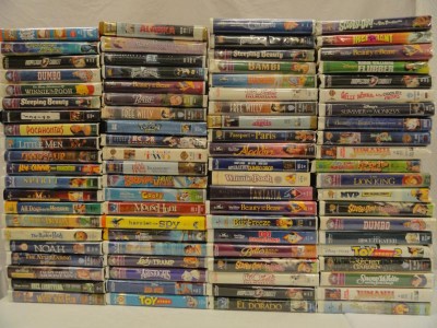 Lot of 80 Children's Kids VHS Tapes Cartoons Movies DISNEY DREAMWORKS DUMBO