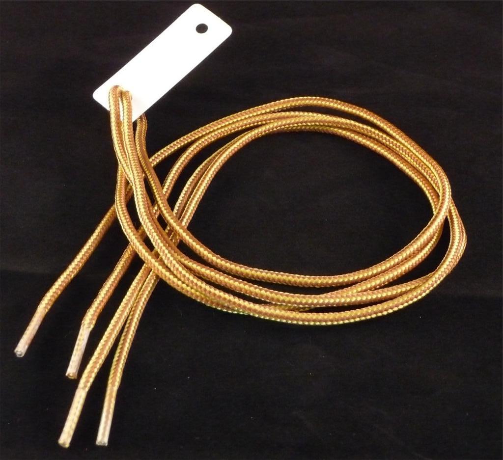 gold flat shoelaces