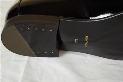 Tom Ford Black Leather Tuxedo Dress Shoes 8.5 T New in Box Patent Tux ...