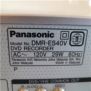 Panasonic DMR-ES40V Diga Hi Fi DVD VCR Combo Player Recorder