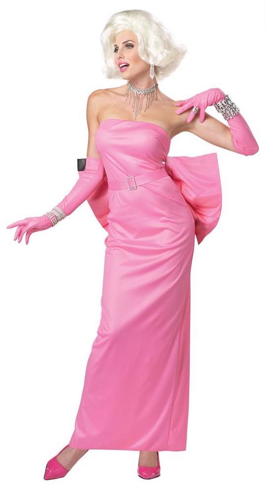 Women's Pink Marilyn Monroe Diamonds Fancy Dress Costume | eBay