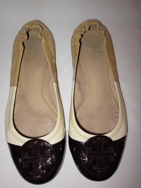 Tory Burch Size 8 Color Block Patent Leather Reva Ballet Flats | eBay