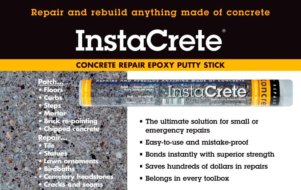 Polymeric Systems InstaCrete 7" Concrete and Masonry Repair Epoxy Putty