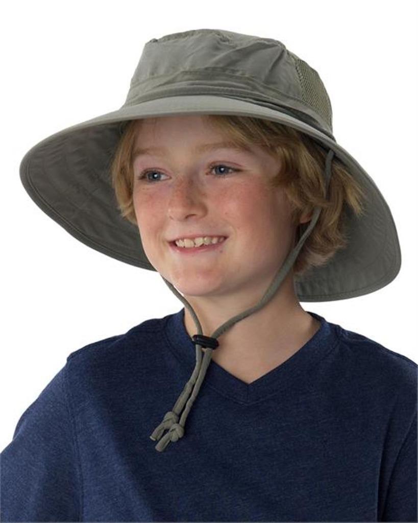 Sun Protection Zone Extreme Outdoor Fishing Wide JUNIOR Booney Hat Cap UPF 50+ - Picture 12 of 14