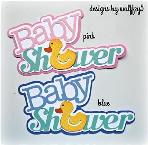 Craftecafe Baby Shower Title Premade Paper Piecing Scrapbook