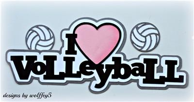 VOLLEYBALL die cuts scrapbook cards