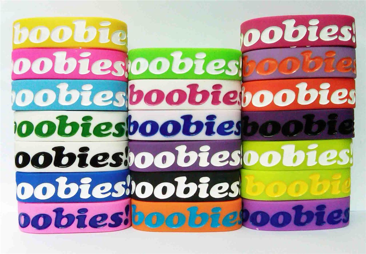 20pcs I heart bracelets love boobies bracelet (BREAST CANCER AWARENESS ...