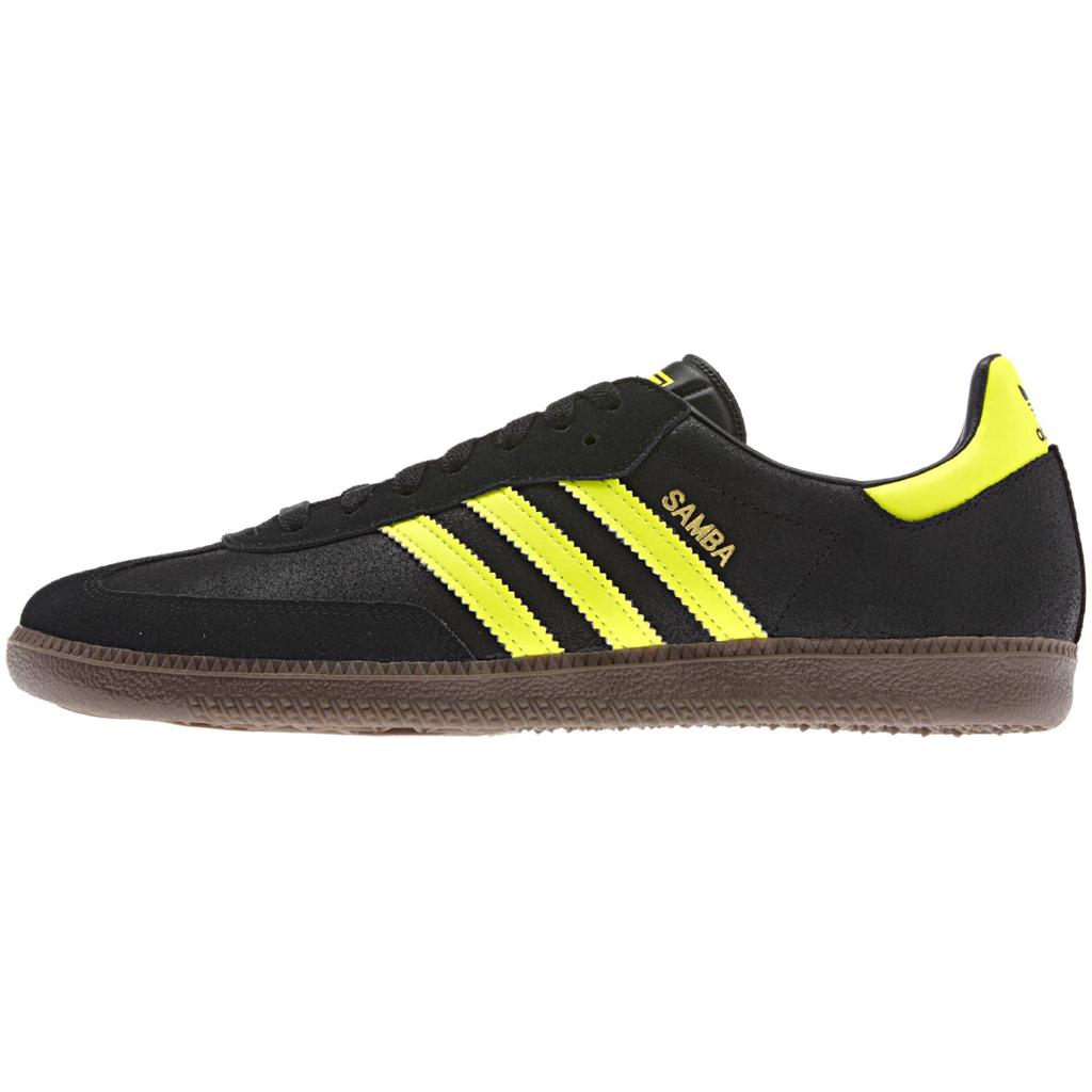 ADIDAS SAMBA D65452 BLACK/ELECTRIC/GUM SOLE - SUEDE LEATHER CASUAL ...