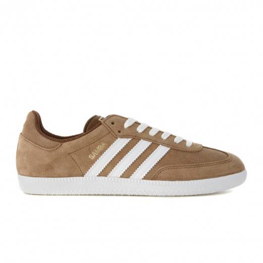 ADIDAS SAMBA G42692 TAN BROWN LEATHER/WHITE/METALLIC GOLD - SUEDE ...