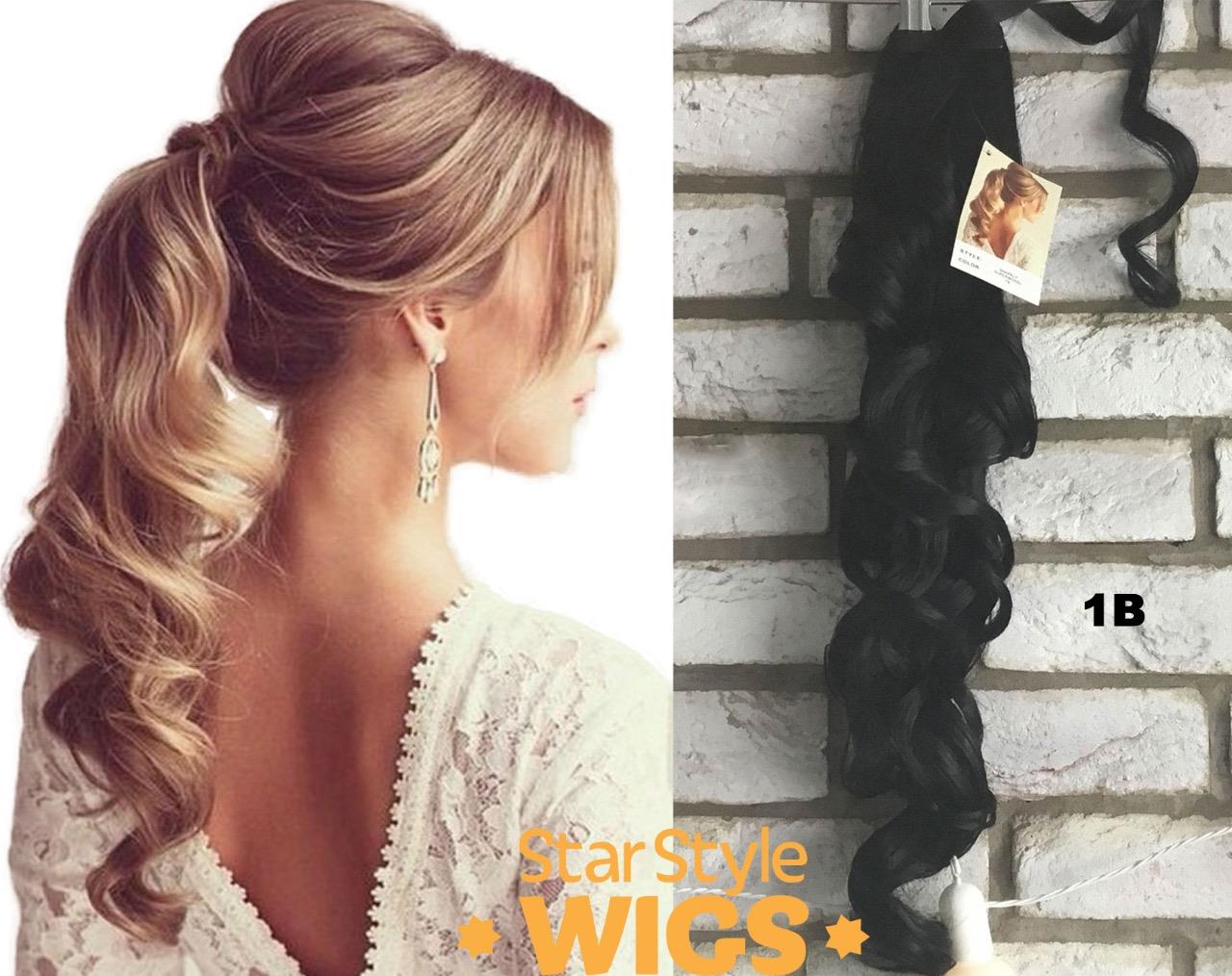 DE LUJO LARGO RIZADO ONDULADO CLIP EN COLA DE CABALLO POSTIZO EXTENSIÓN DE CABELLO CLIP ON - Imagen 8 de 14