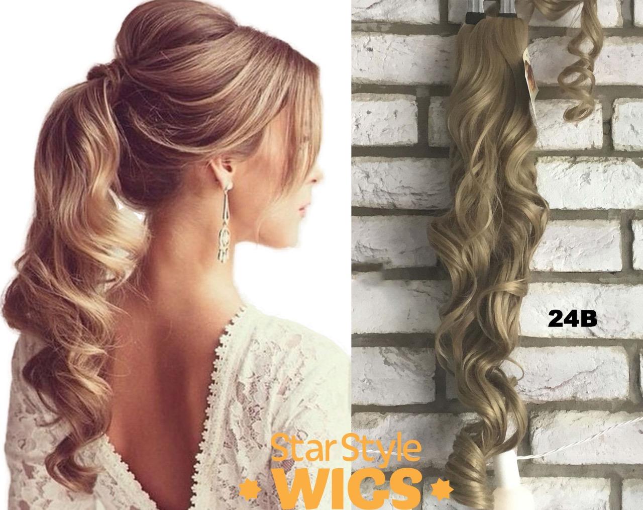 DE LUJO LARGO RIZADO ONDULADO CLIP EN COLA DE CABALLO POSTIZO EXTENSIÓN DE CABELLO CLIP ON - Imagen 11 de 14