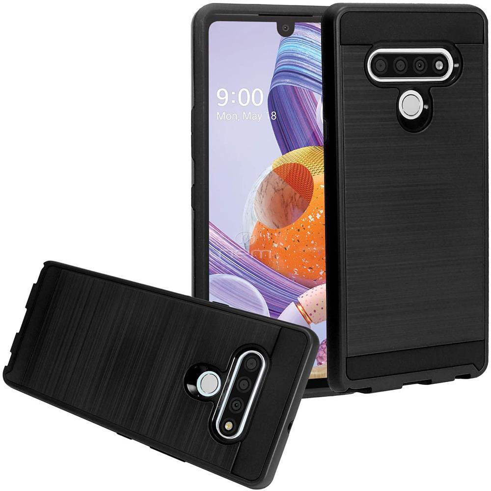 Brushed Metal HYBRID Rubber Case HARD Phone Cover Accessory For LG STYLO 6 2020 - Picture 13 of 17