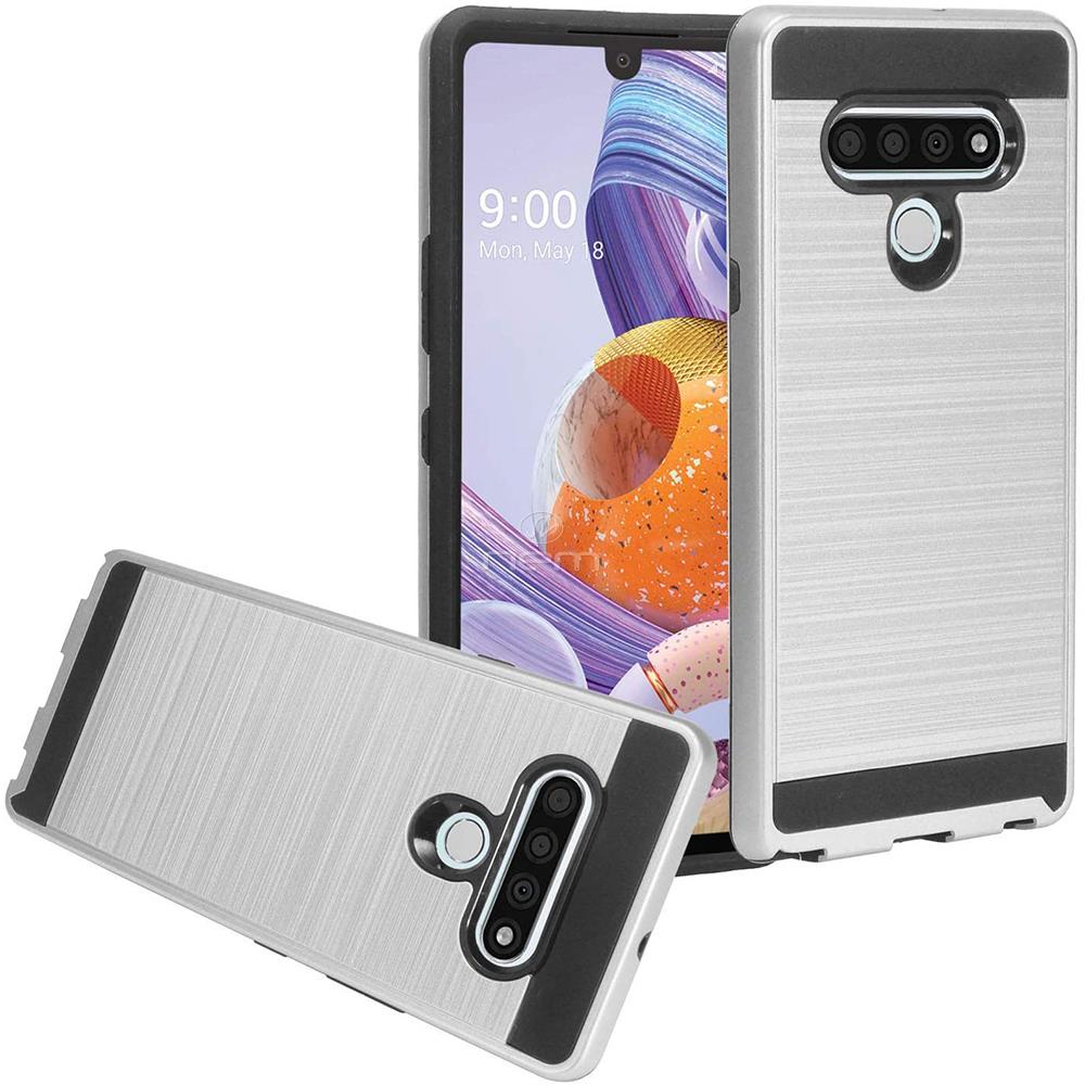 Brushed Metal HYBRID Rubber Case HARD Phone Cover Accessory For LG STYLO 6 2020 - Picture 17 of 17