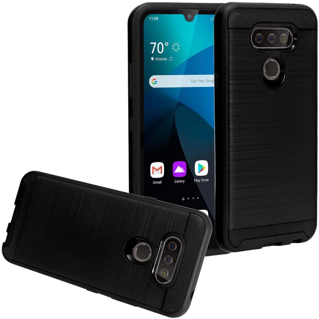 Gebürstete HYBRID Gummi Hülle HART Handy Abdeckung Zubehör für LG HARMONY 4 / LG K40S - Bild 9 von 13