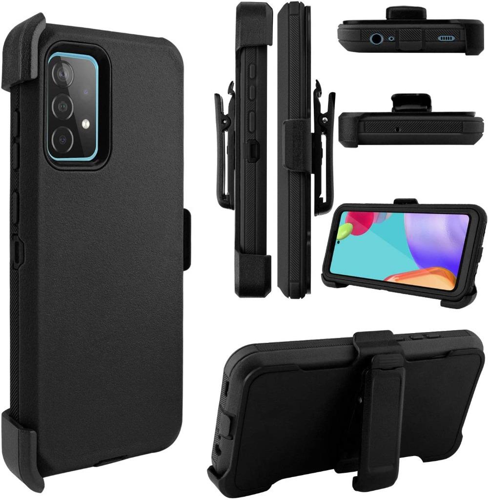 For Samsung Galaxy A52 A53 A54 A55 Shockproof Black Case Fits Otterbox Belt Clip - Picture 7 of 7
