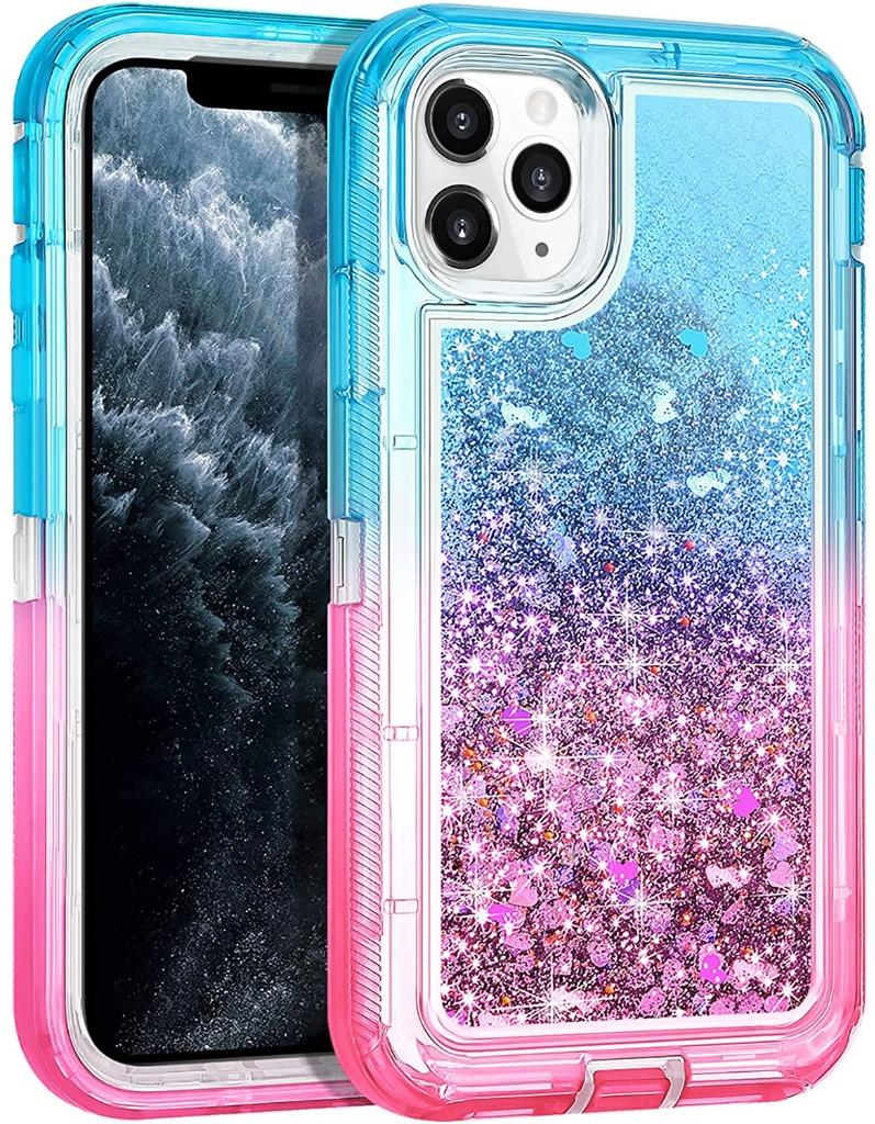 For iPhone 16 Pro Max 16 Plus 16 Shockproof Liquid Glitter Bling Heavy Duty Case - Picture 18 of 19