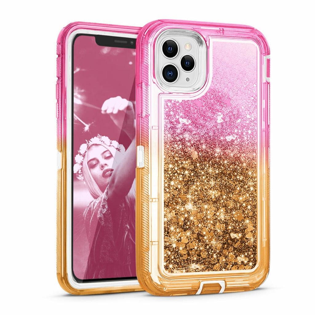 For iPhone 16 Pro Max 16 Plus 16 Shockproof Liquid Glitter Bling Heavy Duty Case - Picture 19 of 19